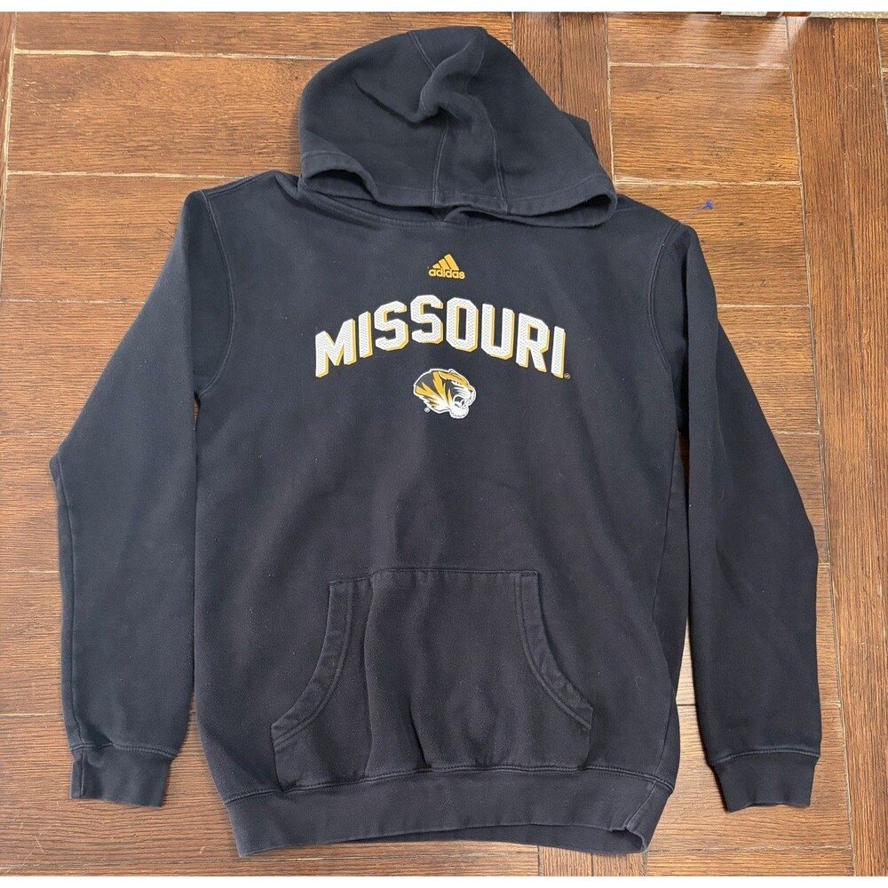 Vintage Women's XL Missouri Tigers Mizzou Adidas Black Hoodie College Football
